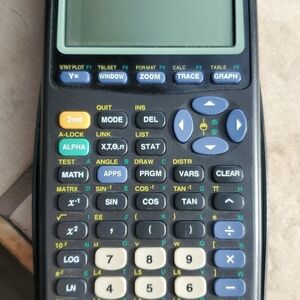 Texas Instruments TI-83 Plus with Blue and Yellow Accents